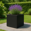 Polyester plantenbak 120x120x100 cm - Gitzwart (RAL 9005)