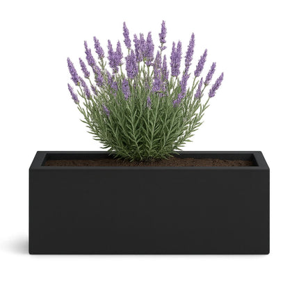 Polyester plantenbak 120x30x40 cm - Gitzwart (RAL 9005)