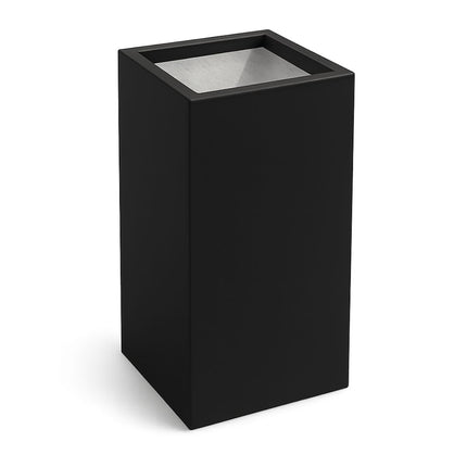 Polyester plantenbak 50x50x120 cm - Gitzwart (RAL 9005)