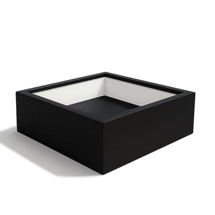 Polyester plantenbak 200x200x60 cm - Gitzwart (RAL 9005)