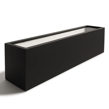 Polyester plantenbak 230x50x40 cm - Gitzwart (RAL 9005)