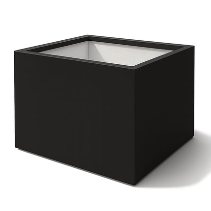 Polyester plantenbak 140x140x80 cm - Gitzwart (RAL 9005)