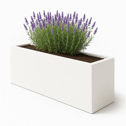 Polyester plantenbak 200x30x60 cm - Zuiver Wit (RAL 9010)