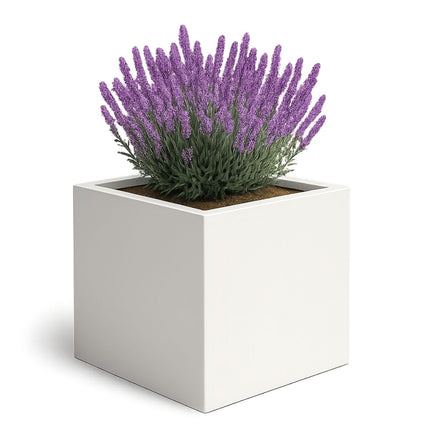 Polyester plantenbak 140x140x140 cm - Zuiver Wit (RAL 9010)