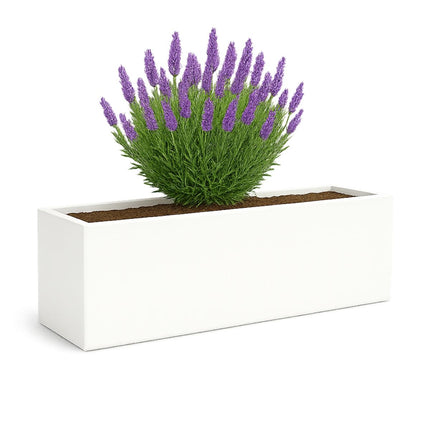 Polyester plantenbak 150x40x40 cm - Zuiver Wit (RAL 9010)