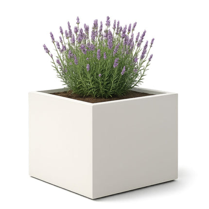 Polyester plantenbak 160x160x100 cm - Zuiver Wit (RAL 9010)