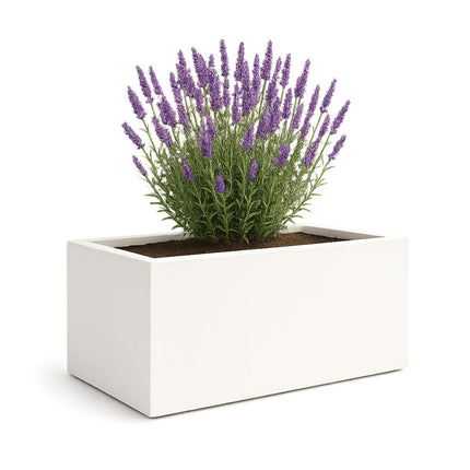 Polyester plantenbak 185x120x60 cm - Zuiver Wit (RAL 9010)