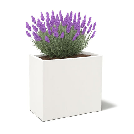 Polyester plantenbak 70x30x67 cm - Zuiver Wit (RAL 9010)