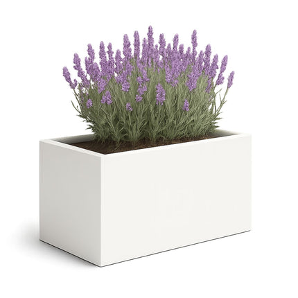 Polyester plantenbak 75x35x40 cm - Zuiver Wit (RAL 9010)