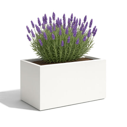 Polyester plantenbak 100x50x50 cm - Zuiver WIt (RAL 9010)