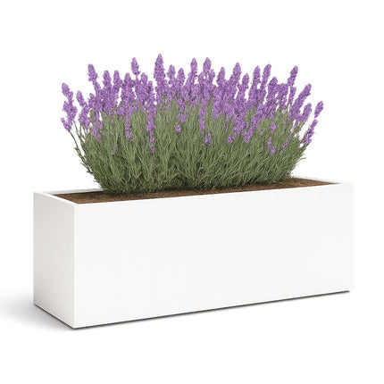 Polyester plantenbak 158x45x52.5 cm - Zuiver WIt (RAL 9010)