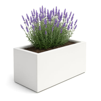 Polyester plantenbak 100x40x40 cm - Zuiver Wit (RAL 9010)