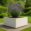 Polyester plantenbak 80x80x40 cm - Zuiver Wit (RAL 9010)