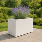 Polyester plantenbak 120x46x80 cm - Zuiver Wit (RAL 9010)