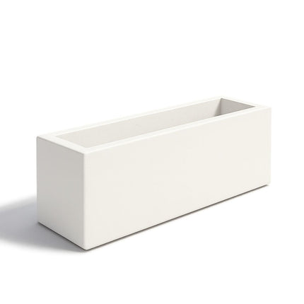 Polyester plantenbak 120x25x35 cm - Zuiver Wit (RAL 9010)