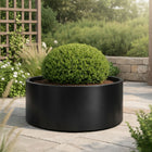 Ronde aluminium plantenbak - Gitzwart (RAL 9005)