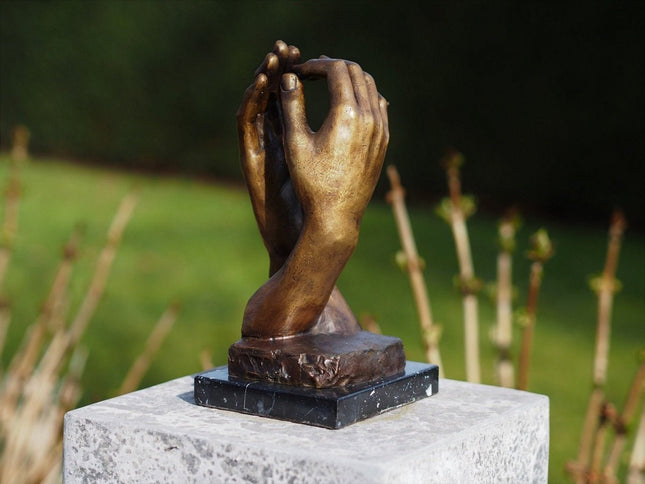 Bronzen beeld 2 Handen v Rodin 25x12x15cm - Doika - Bronzen beeld - Doika - 5410807610732 - BS1073B
