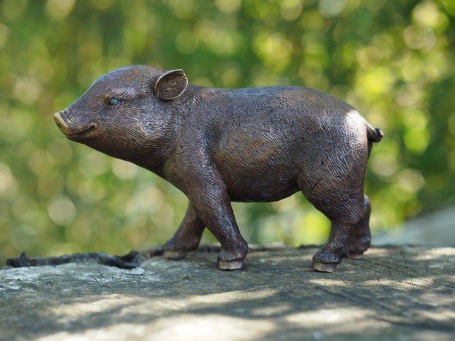 Bronzen beeld Biggetje 12x16x18cm - Doika - Bronzen beeld - Doika - 5410807013779 - AN1377BR-B