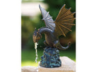 Bronzen beeld Draakje op rots / fontein 22x14x17cm - Doika - Bronzen beeld - Doika - 5410807018170 - AN1817BRW-DB-F