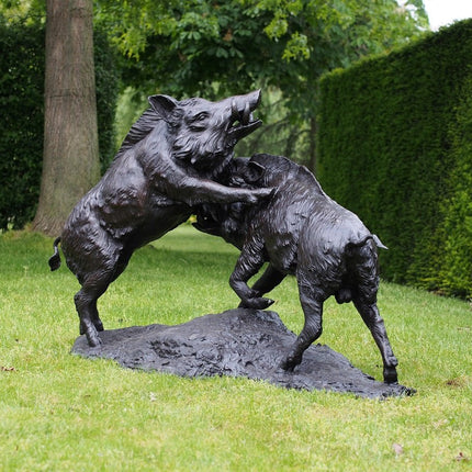 Bronzen beeld Everzwijnen 105x80x160cm - Doika - Bronzen beeld - Doika - 5410807610756 - PB61075
