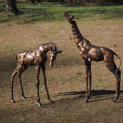 Bronzen beeld Giraffen paar 133x30x100cm - Doika - Bronzen beeld - Doika - 5410807196106 - B19610