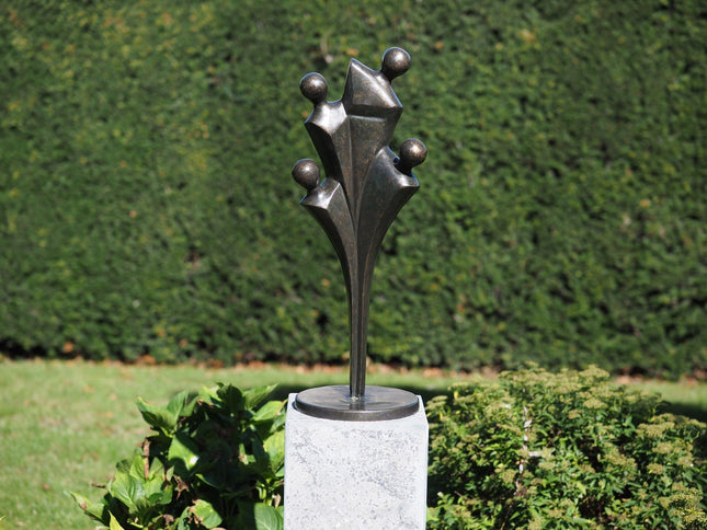 Bronzen beeld Moderne familie van 4 h 65 cm 65x23x23cm - Doika - Bronzen beeld - Doika - 5410807027554 - AN2755BR-BI
