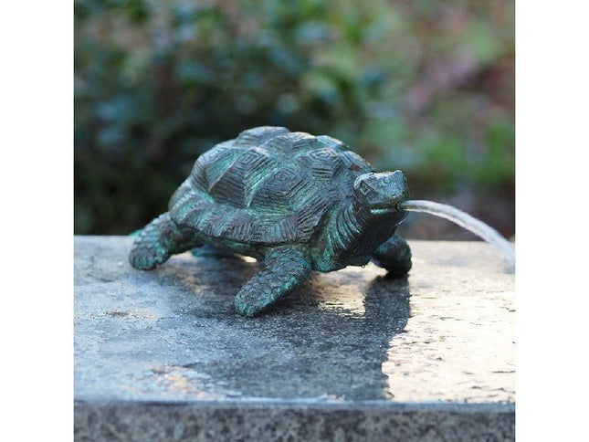 Bronzen beeld Schildpad fontein 7x10x17cm - Doika - Bronzen beeld - Doika - 5410807011577 - AN1157BR-V-F