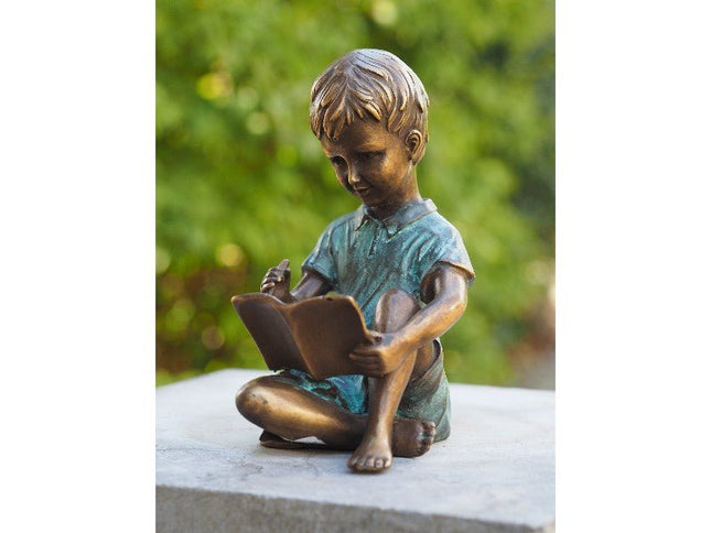 Bronzen beeld Schrijvend jongetje 15x10x8cm - Doika - Bronzen beeld - Doika - 5410807008027 - AN0802BRW-V