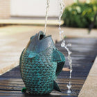 Bronzen beeld Springende vis fontein 29x19x23cm - Doika - Bronzen beeld - Doika - 5410807011416 - AN1141BR-V-F