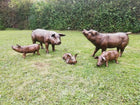 Bronzen beeld Varken 67x40x130cm 45kg - Doika - Bronzen beeld - Doika - 5410807108321 - PB61083-2