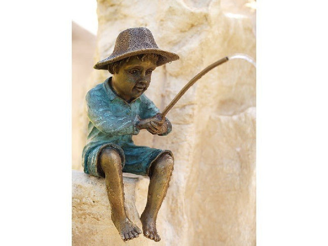 Bronzen beeld Visser / fontein 32x12x27cm - Doika - Bronzen beeld - Doika - 5410807018194 - AN1819BRW-V