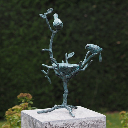 Bronzen beeld Voederschaaltje vogels 40x18x18cm - Doika - Bronzen beeld - Doika - 5410807918142 - GA1814BR-V