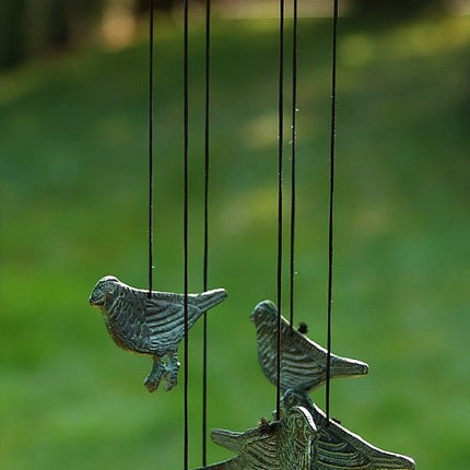 Bronzen Windgong met vogels 30x9x9cm - Doika - Windgong - Doika - 5410807001936 - WC0193BR-V