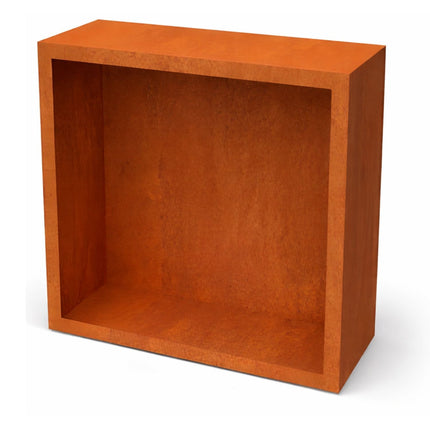 Cortenstalen houtopslag met achterwand 100x38,5x100 cm - Doika - Houtopslag - Geroba -  - EguraAWC2