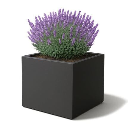 GARDRA Polyester plantenbak 120x120x100 cm - Zwartgrijs (RAL 7021) - Doika - Plantenbak - GARDRA -  - DOIKA-AP-07.1-RAL-7021