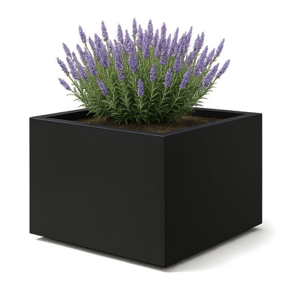 GARDRA Polyester plantenbak 120x120x80 cm - Gitzwart (RAL 9005) - Doika - Plantenbak - GARDRA -  - DOIKA-AP-07.2-RAL-9005