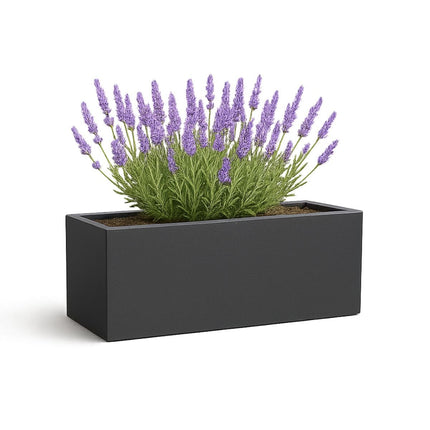 GARDRA Polyester plantenbak 120x25x35 cm - Zwartgrijs (RAL 7021) - Doika - Plantenbak - GARDRA -  - DOIKA-BP-24-RAL-7021