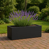 GARDRA Polyester plantenbak 120x25x35 cm - Zwartgrijs (RAL 7021) - Doika - Plantenbak - GARDRA -  - DOIKA-BP-24-RAL-7021