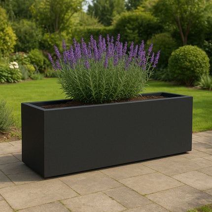 GARDRA Polyester plantenbak 120x30x50 cm - Gitzwart (RAL 9005) - Doika - Plantenbak - GARDRA -  - DOIKA-BP-34-RAL-9005