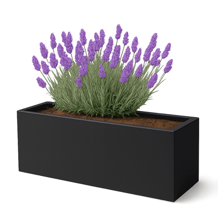 GARDRA Polyester plantenbak 120x40x40 cm - Gitzwart (RAL 9005) - Doika - Plantenbak - GARDRA -  - DOIKA-BP-43-RAL-9005