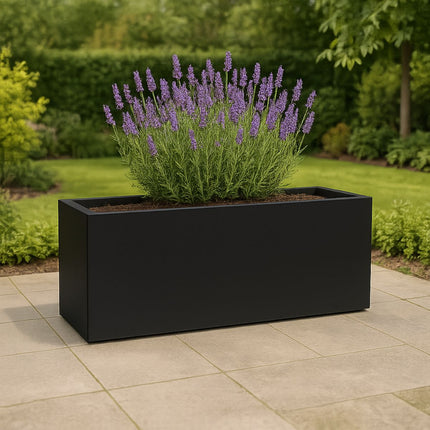 GARDRA Polyester plantenbak 120x40x50 cm - Gitzwart (RAL 9005) - Doika - Plantenbak - GARDRA -  - DOIKA-BP-37-RAL-9005