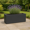 GARDRA Polyester plantenbak 120x40x50 cm - Zwartgrijs (RAL 7021) - Doika - Plantenbak - GARDRA -  - DOIKA-BP-37-RAL-7021