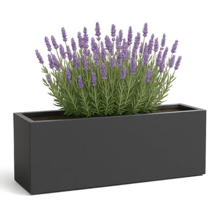 GARDRA Polyester plantenbak 120x40x50 cm - Zwartgrijs (RAL 7021) - Doika - Plantenbak - GARDRA -  - DOIKA-BP-37-RAL-7021