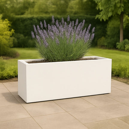 GARDRA Polyester plantenbak 120x50x40 cm - Zuiver Wit (RAL 9010) - Doika - Plantenbak - GARDRA -  - DOIKA-BP-1.1-RAL-9010