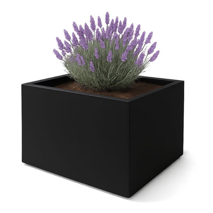 GARDRA Polyester plantenbak 140x140x80 cm - Gitzwart (RAL 9005) - Doika - Plantenbak - GARDRA -  - DOIKA-AP-12-RAL-9005