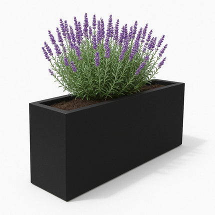 GARDRA Polyester plantenbak 150x25x80 cm - Gitzwart (RAL 9005) - Doika - Plantenbak - GARDRA -  - DOIKA-BP-5.1-RAL-9005