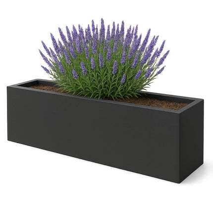 GARDRA Polyester plantenbak 150x40x40 cm - Zwartgrijs (RAL 7021) - Doika - Plantenbak - GARDRA -  - DOIKA-BP-44-RAL-7021