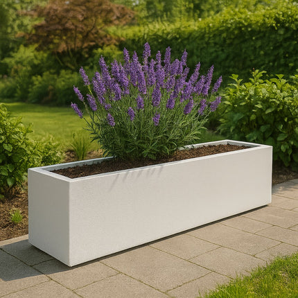 GARDRA Polyester plantenbak 200x40x40 cm - Zuiver Wit (RAL 9010) - Doika - Plantenbak - GARDRA -  - DOIKA-BP-31-RAL-9010