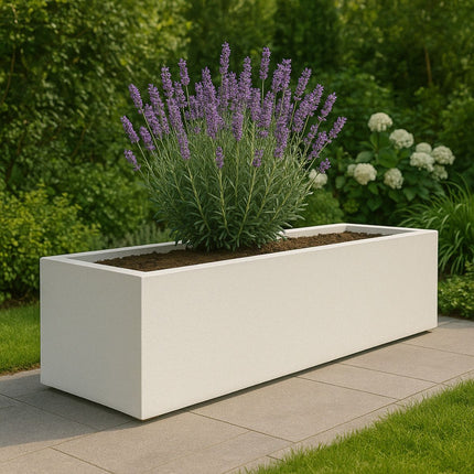 GARDRA Polyester plantenbak 200x50x40 cm - Zuiver Wit (RAL 9010) - Doika - Plantenbak - GARDRA -  - DOIKA-BP-3.1-RAL-9010