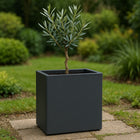GARDRA Polyester plantenbak 45x30x50 cm - Zwartgrijs (RAL 7021) - Doika - Plantenbak - GARDRA -  - DOIKA-BP-35-RAL-7021